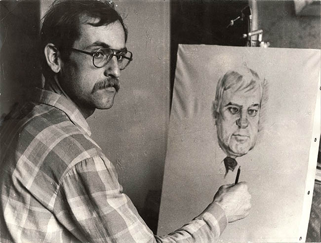 Бурдюгов Алексей Павлович Черно-белая портретная фотография